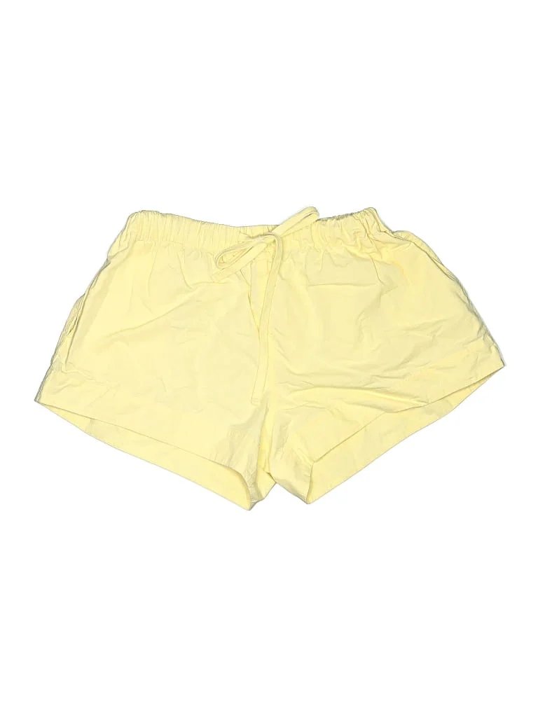 THE BALI TAILOR Athletic Shorts: Yellow Solid Pattern Activewear - Size 2