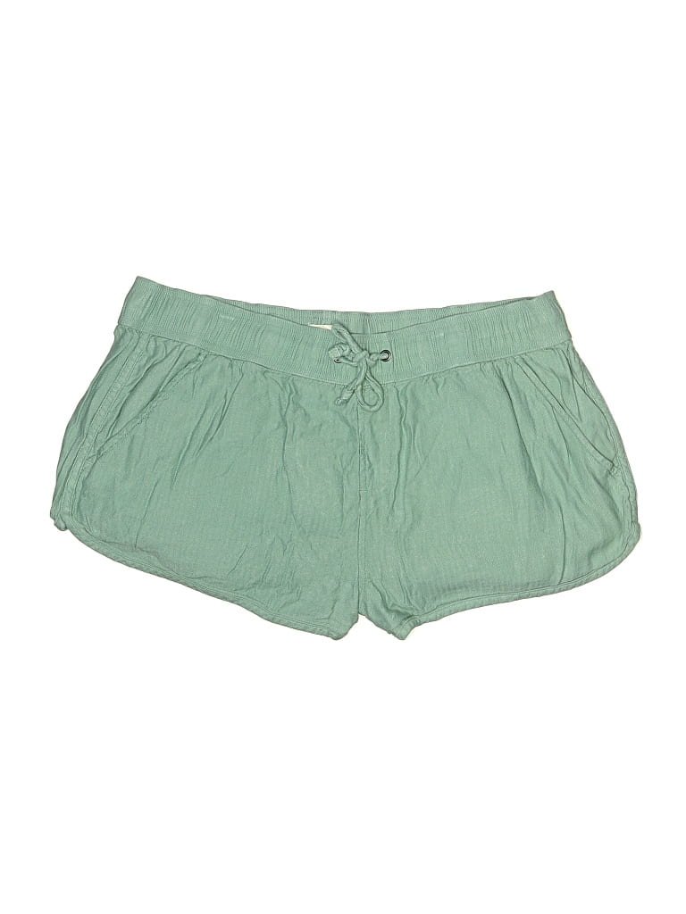 SO Shorts: Green Solid Pattern Bottoms - Size X-Large