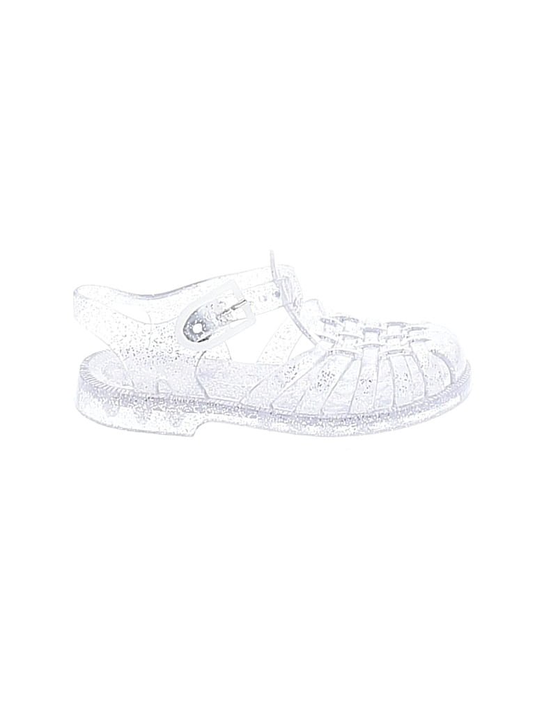 Meduse Sandals: White Graphic Pattern Shoes - Size 23