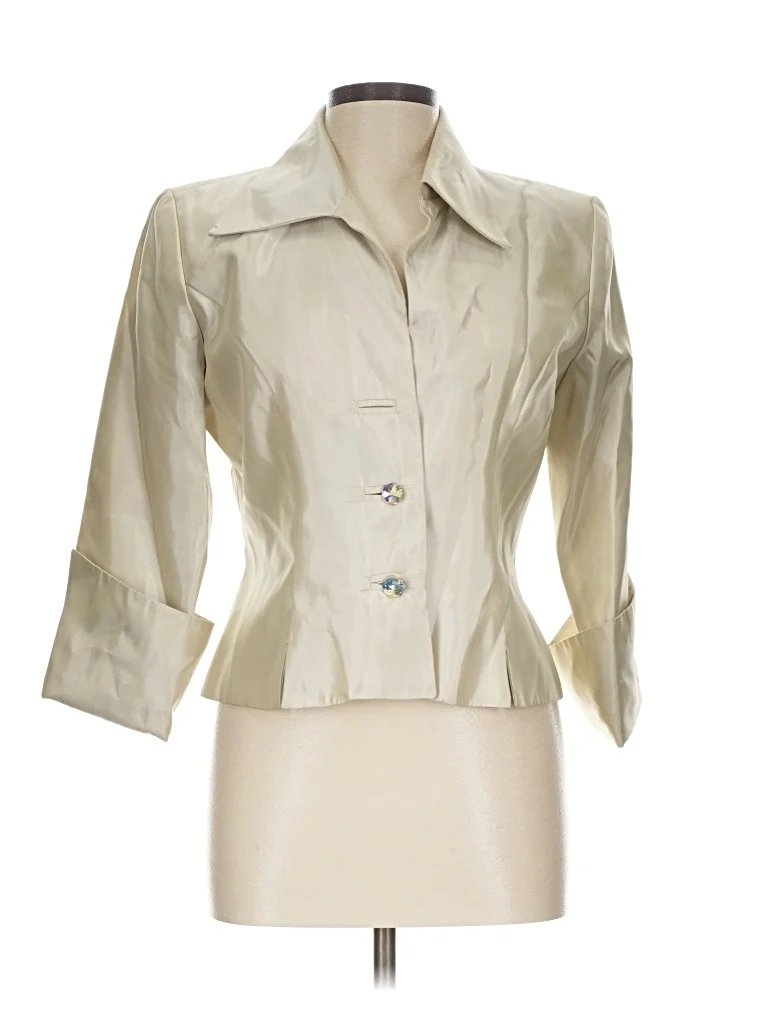 JS Collections Blazer Jacket: Ivory Jackets & Outerwear - Size 10