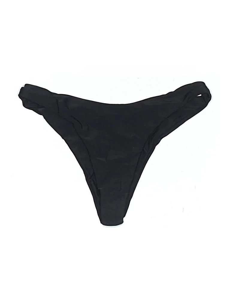 Koana Swim Swimsuit Bottoms: Black Solid Pattern Swimwear - Size Small