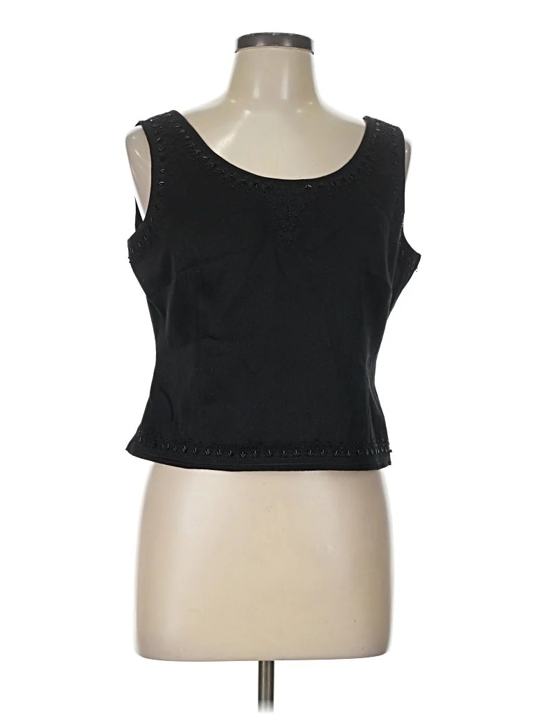 New York & Company Tank Top Black Strapless Neckline Tops - Used - Size Large
