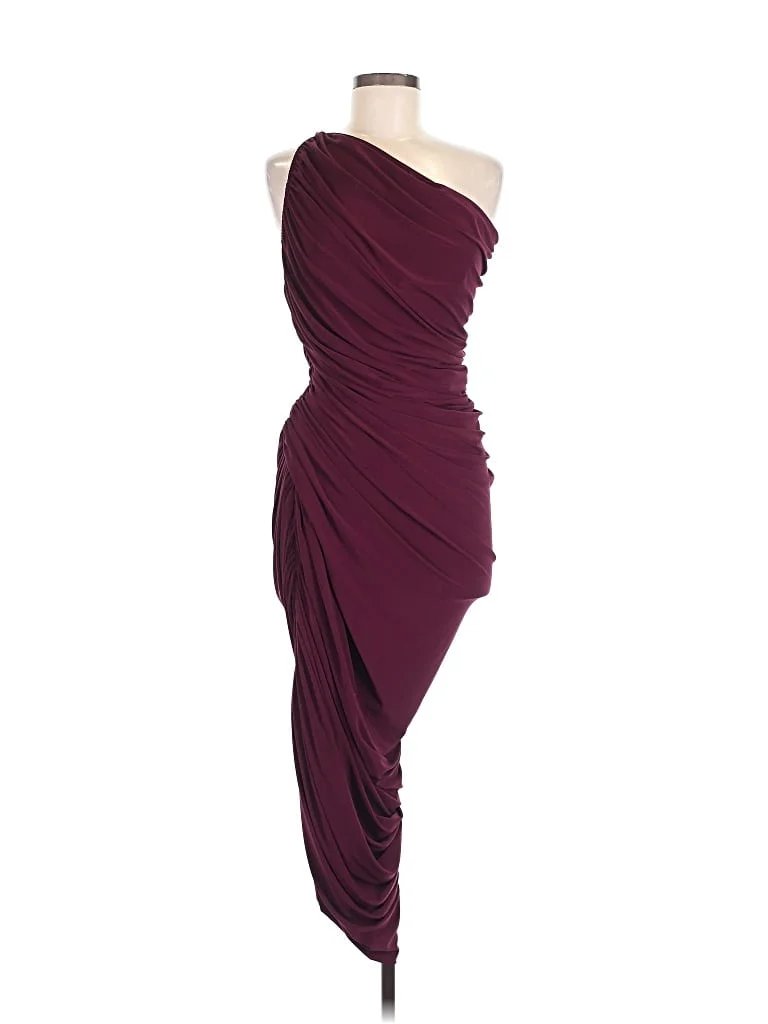 Norma Kamali Cocktail Dress: Burgundy Dresses - Used - Size Medium