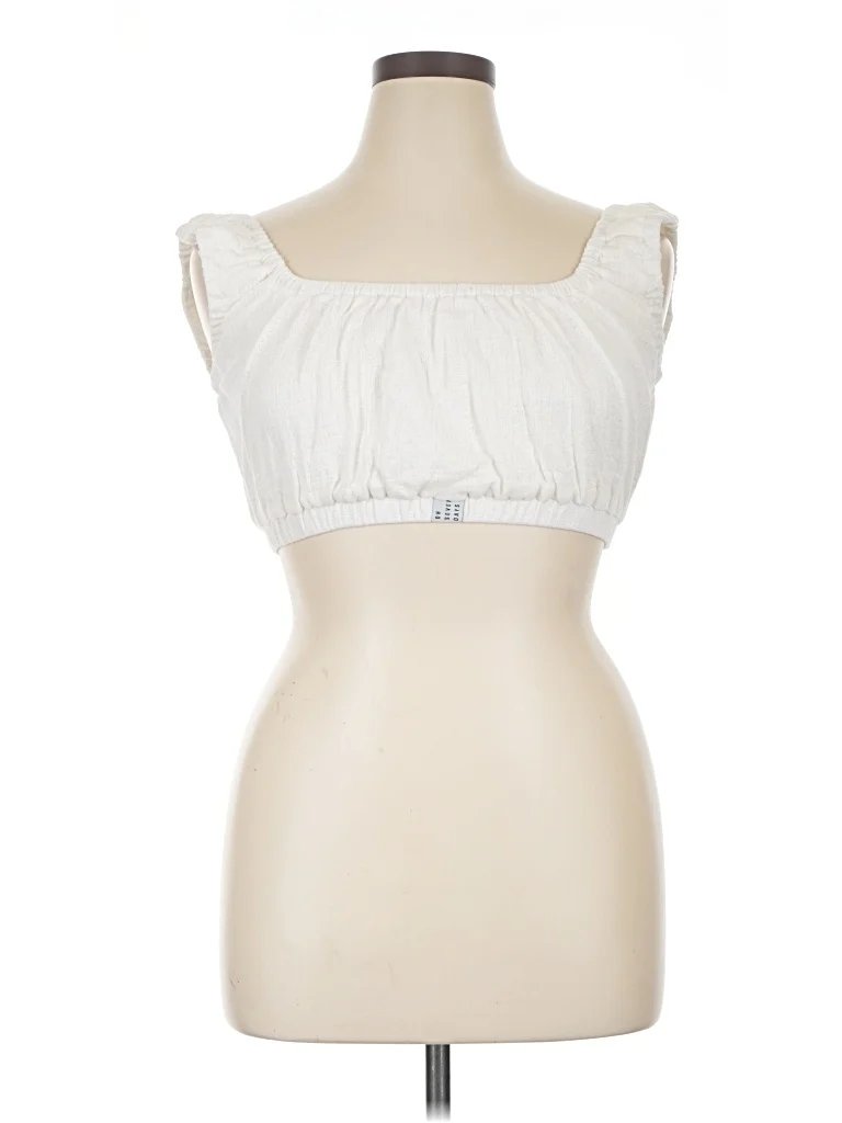 OHSEVENDAYS Tube Top White Strapless Neckline Tops - New - Size X-Large