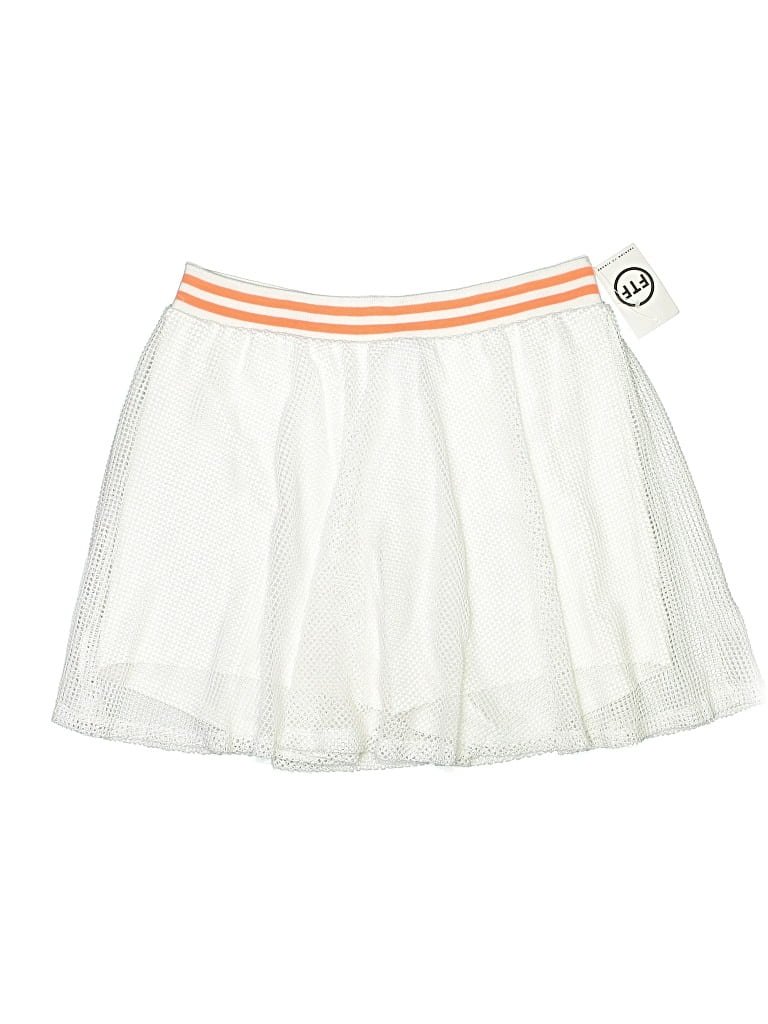 FASHION TO FIGURE Skort: White Stripes Pattern Bottoms - Size 2X Plus