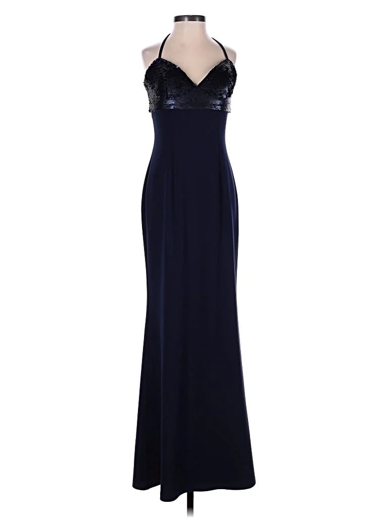 JS Collections Cocktail Dress - Formal: Blue Dresses - Used - Size 0