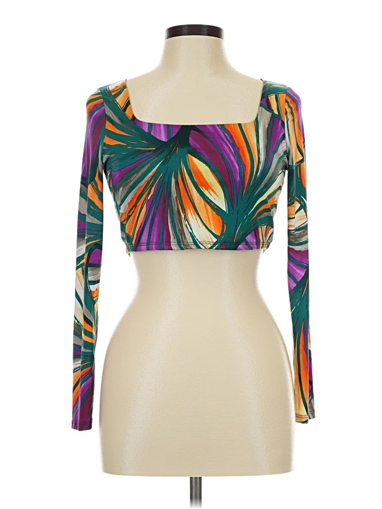Lilly's Kloset 3/4 Sleeve Top Purple Sweetheart Neckline Tops - New - Size Large