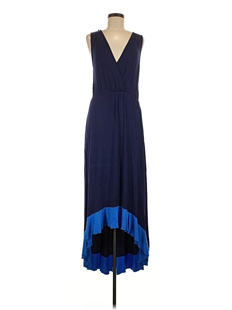 Boston Proper Cocktail Dress - High Low: Blue Dresses - Used - Size Medium