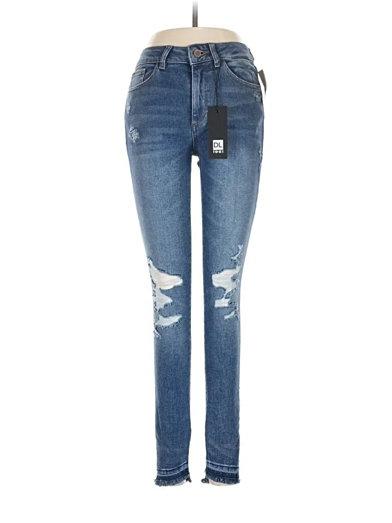 DL1961 Jeans - Mid/Reg Rise: Blue Bottoms - Size 24