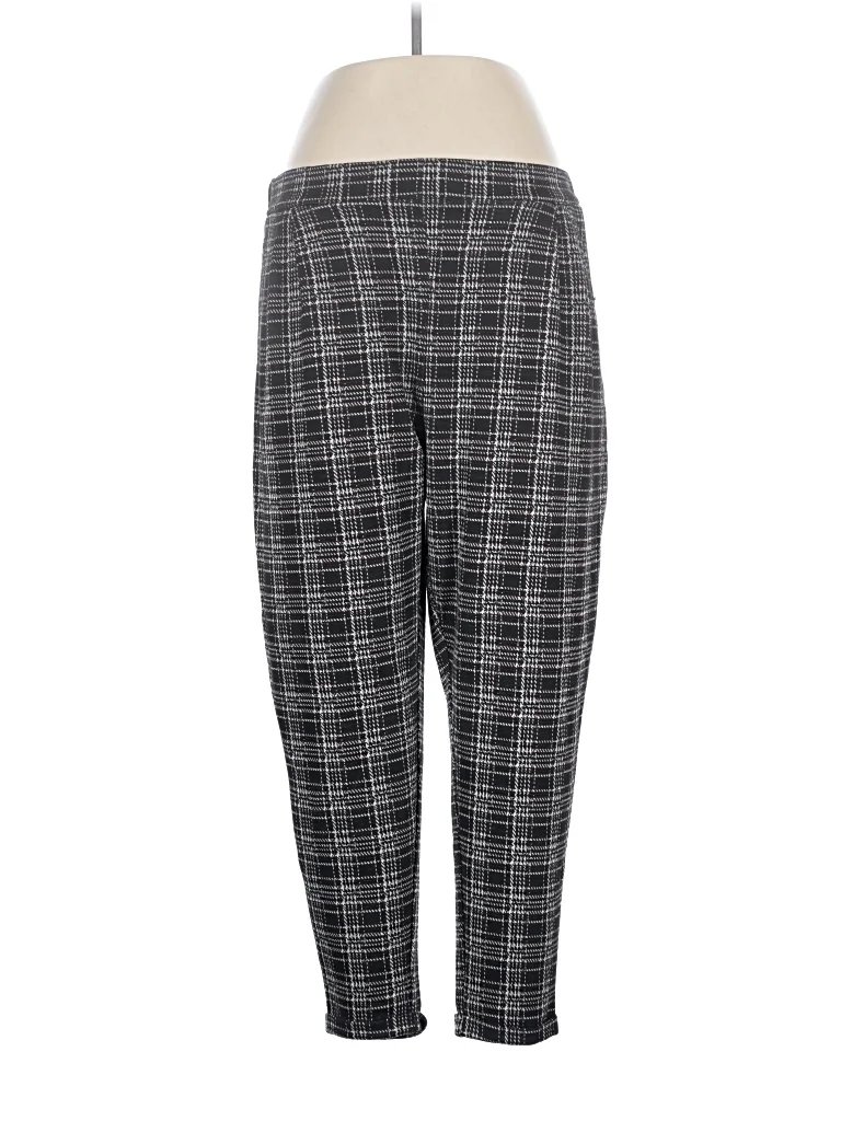 Elle Casual Pants - High Rise: Gray Bottoms - Size X-Large