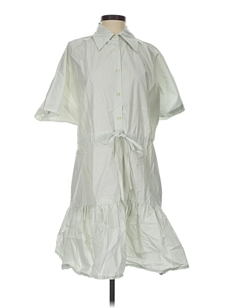 Adore Me Casual Dress - Shirtdress: White Dresses - New - Size Small