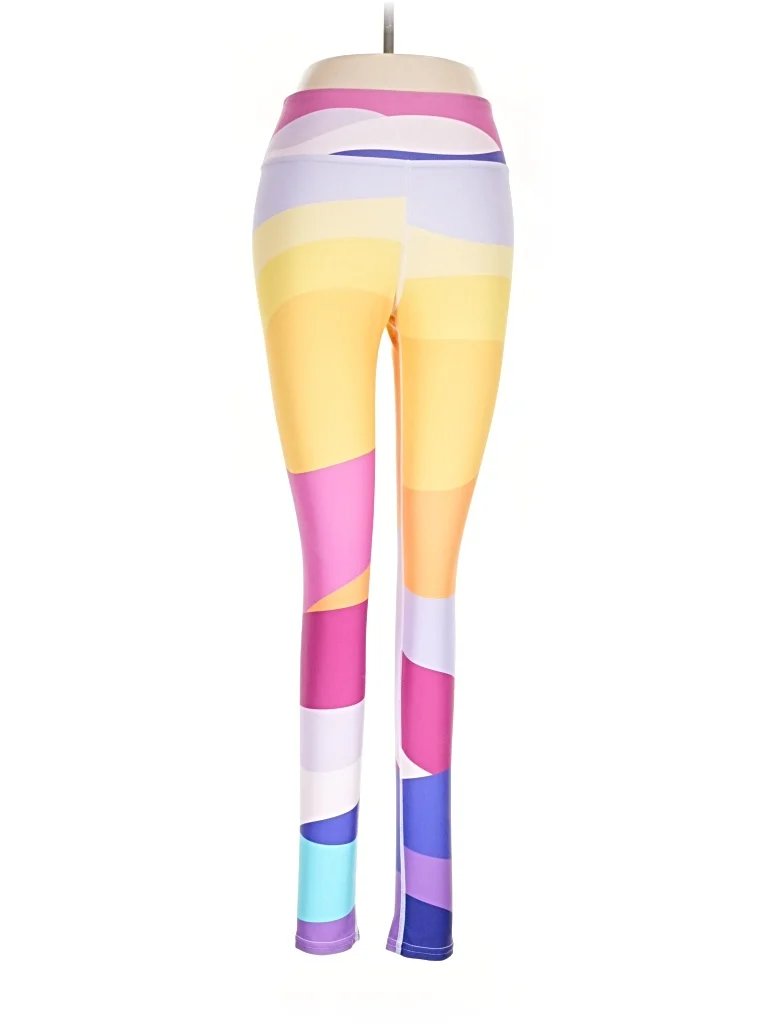 Jessie Zhao New York Yoga Pants - High Rise: Yellow Activewear - Size Medium