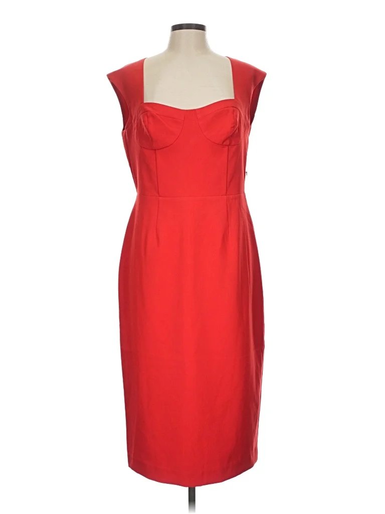 Alexia Admor Cocktail Dress - Sheath: Red Dresses - New - Size 12