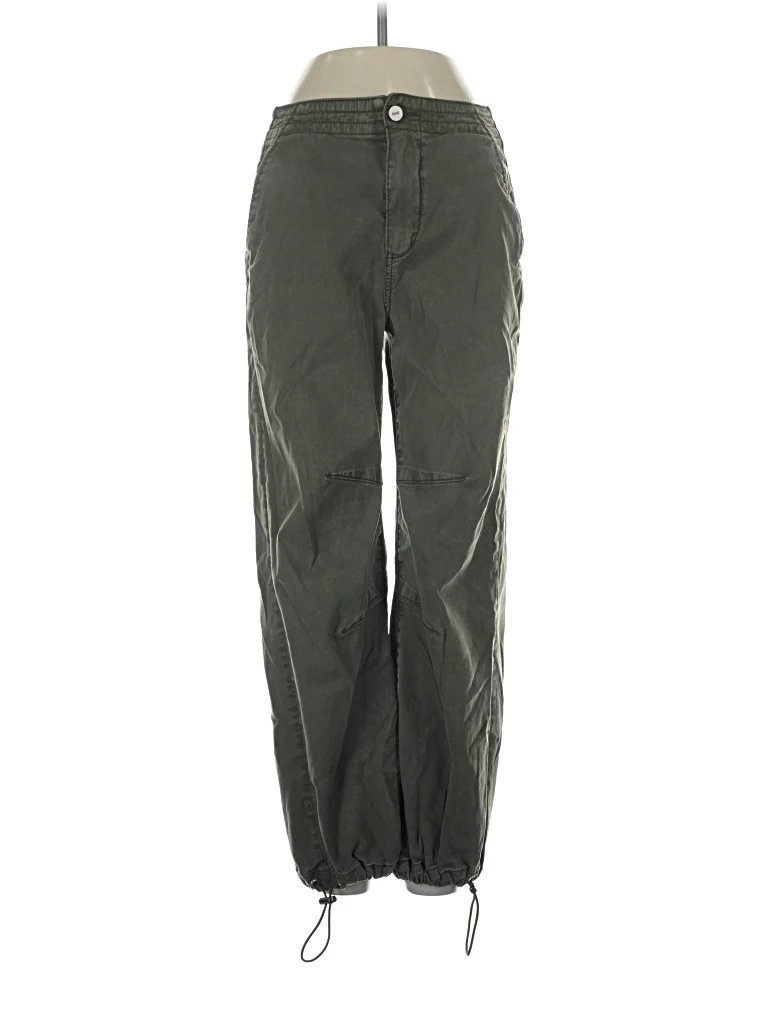 Paige Cargo Pants - High Rise: Green Bottoms - Size 25