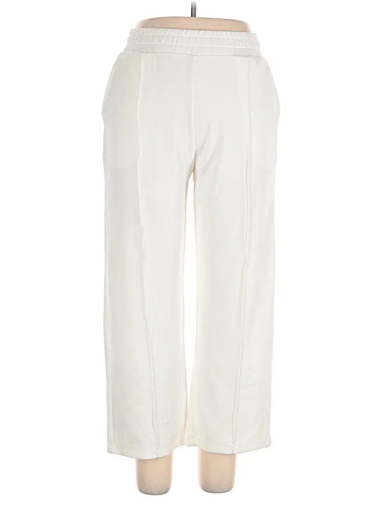Pull&Bear Casual Pants - High Rise: Ivory Bottoms - Size Medium