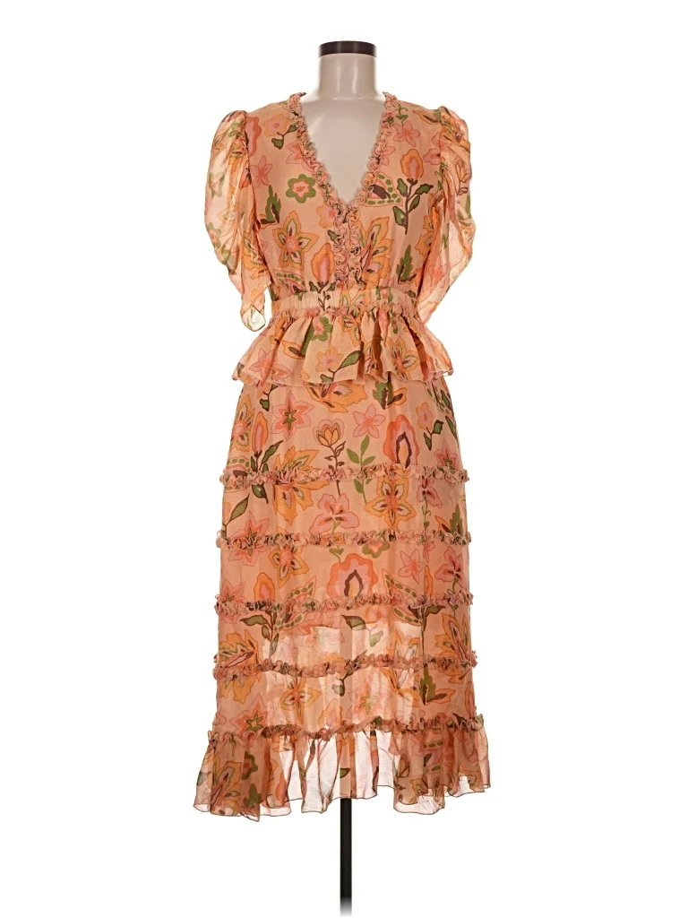 Jessie Zhao New York Cocktail Dress: Orange Dresses - Used - Size 6