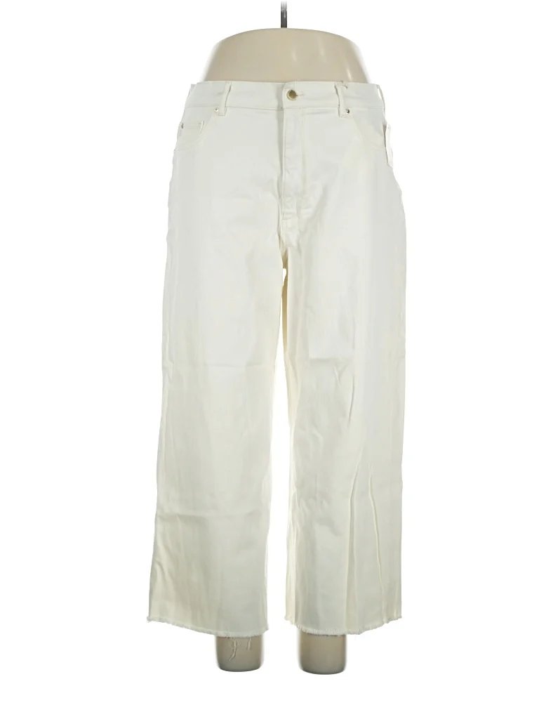 DL1961 Khaki Pant: Ivory Bottoms - Size 34 Petite