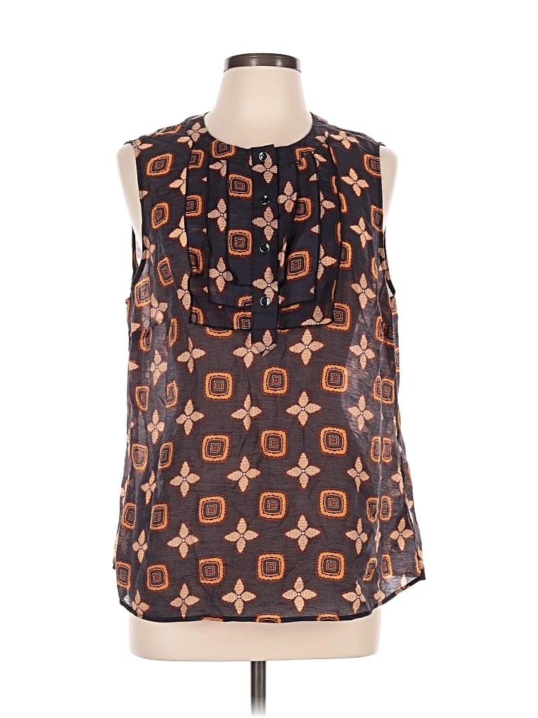 CAbi Sleeveless Blouse: Brown Tops - Size Large