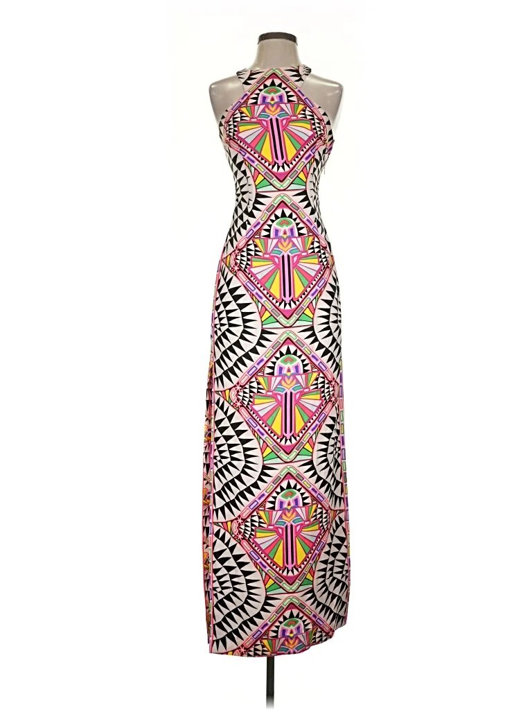 Mara Hoffman Casual Dress: Pink Graphic Pattern Dresses - Size 0