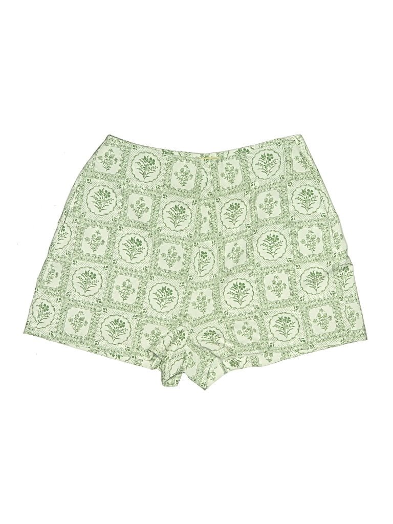 Byrdie Golf Social Wear Shorts: Green Print Pattern Bottoms - Size Small