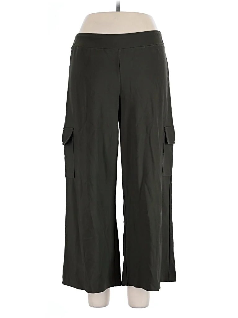 Boston Proper Cargo Pants - Mid/Reg Rise: Green Bottoms - Size Medium