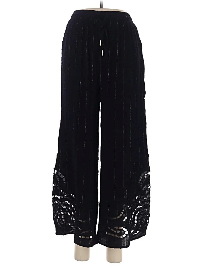 Dolcessa Swimwear Casual Pants - High Rise: Black Bottoms - Size Medium