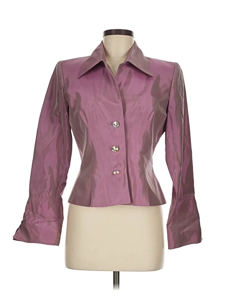 JS Collections Blazer Jacket: Purple Jackets & Outerwear - Size 8