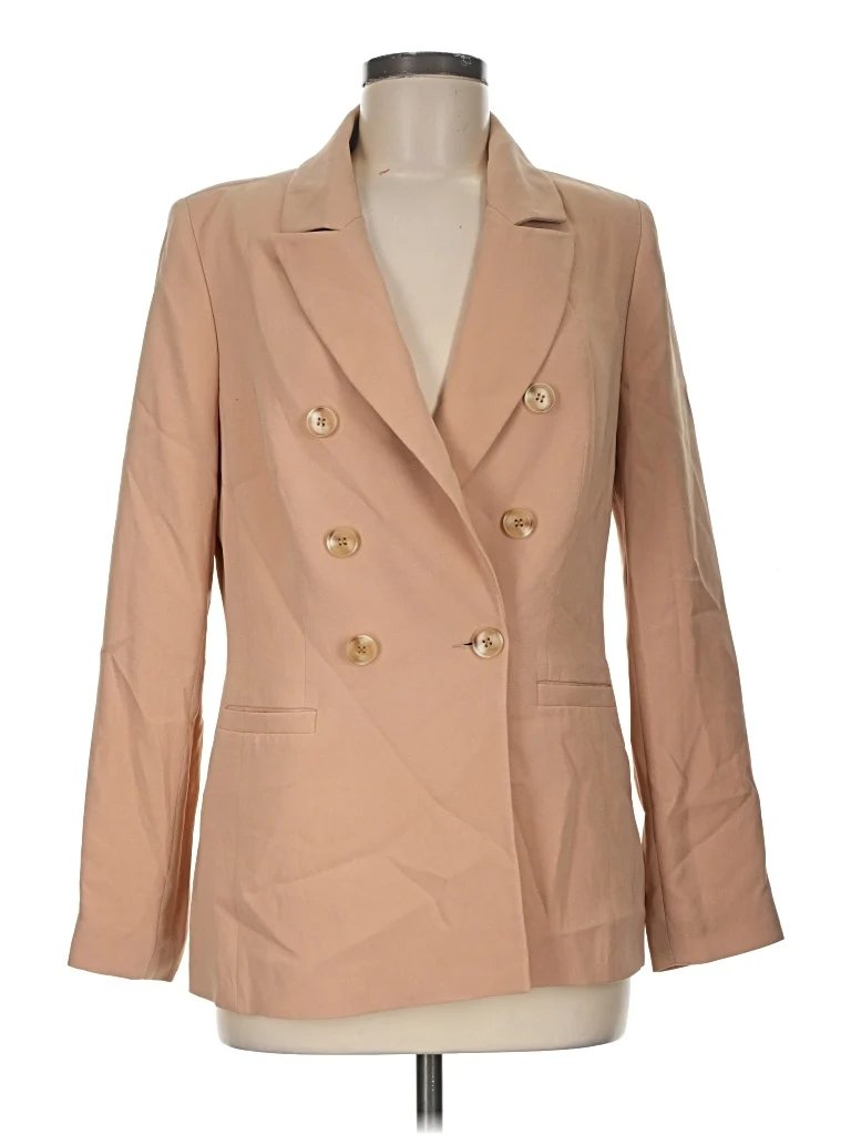 Gaala Blazer Jacket: Tan Jackets & Outerwear - Size 38