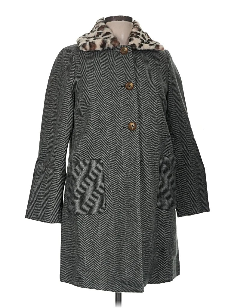 Louche Coat: Gray Jackets & Outerwear - Size 6