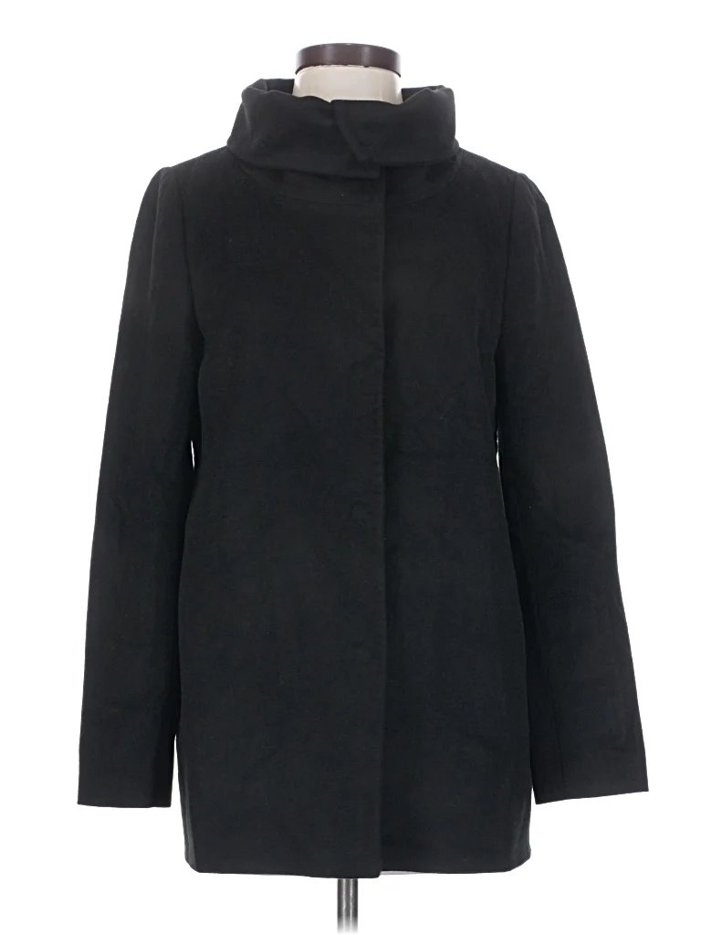 Lan Jaenicke Coat: Black Jackets & Outerwear - Size Small