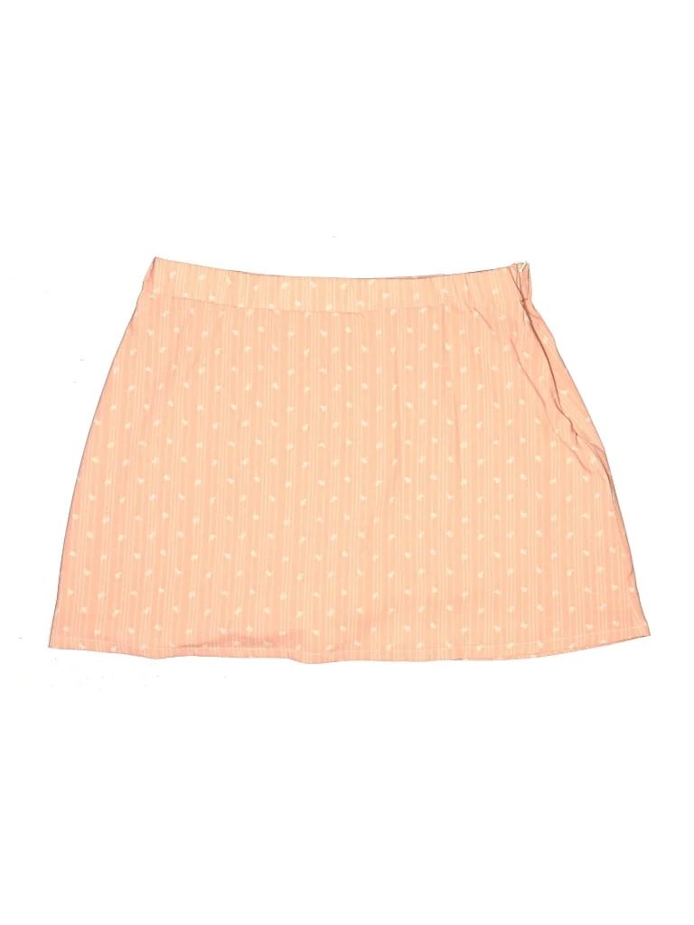 Byrdie Golf Social Wear Skort: Orange Hearts Pattern Bottoms - Size X-Large