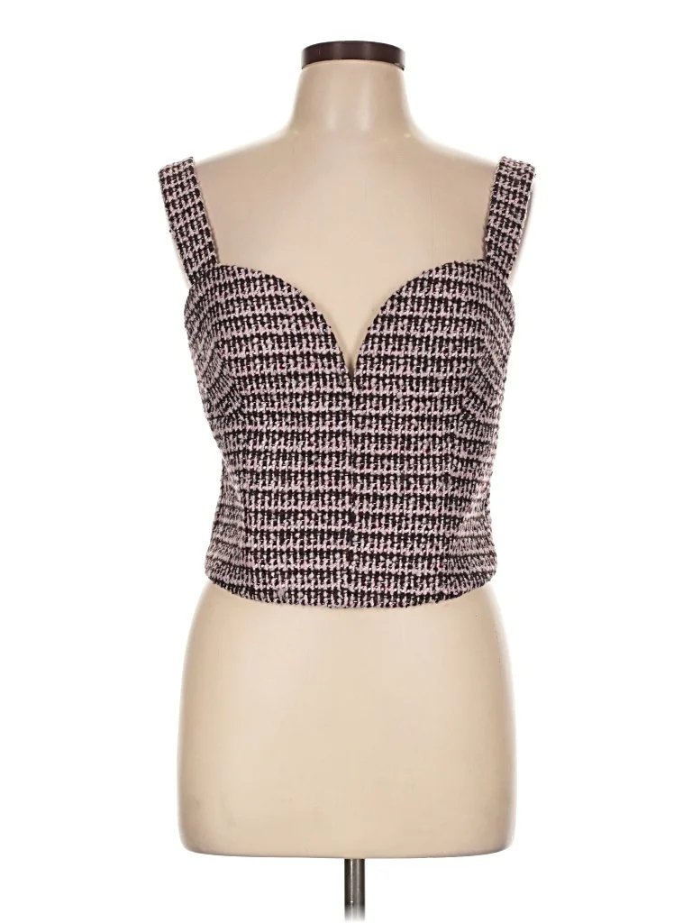 Dynamite Sleeveless Top Purple Sweetheart Neckline Tops - New - Size Large