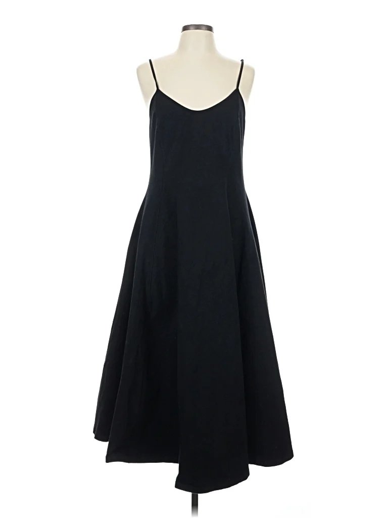 Manners London Cocktail Dress: Black Solid Pattern Dresses - Size Large