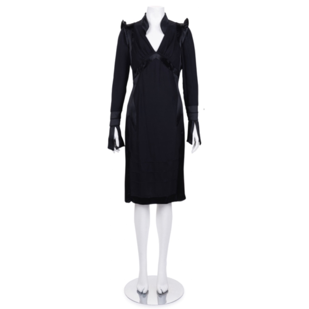 Vintage Fall 2004 Yves Saint Laurent By Tom Ford Silk Dress - Size S/M