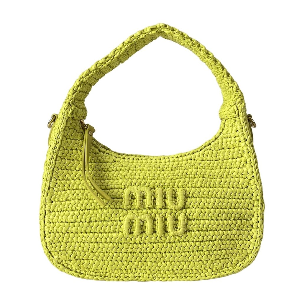 Miu Miu Miumiu Wonder Handbag Raffia Leather