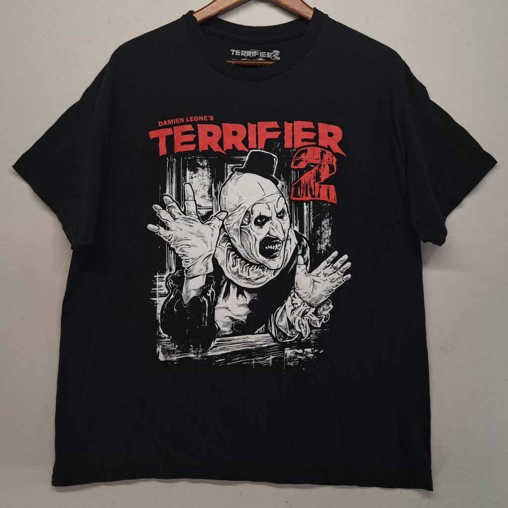 Terrifier 2 T-Shirt Xl Terror Threads Art The Clown Slasher Horror Movie Black