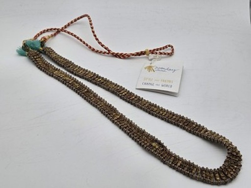 Noonday Collection Beaded Statement Necklace Nwt Fair Trade India Adjustable...