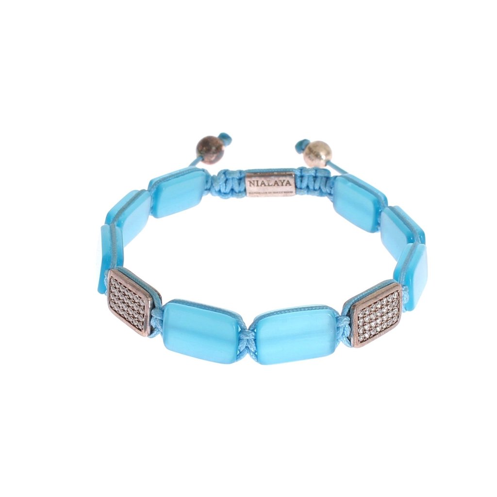 Nialaya Cz Opal 925 Silver Bracelet
