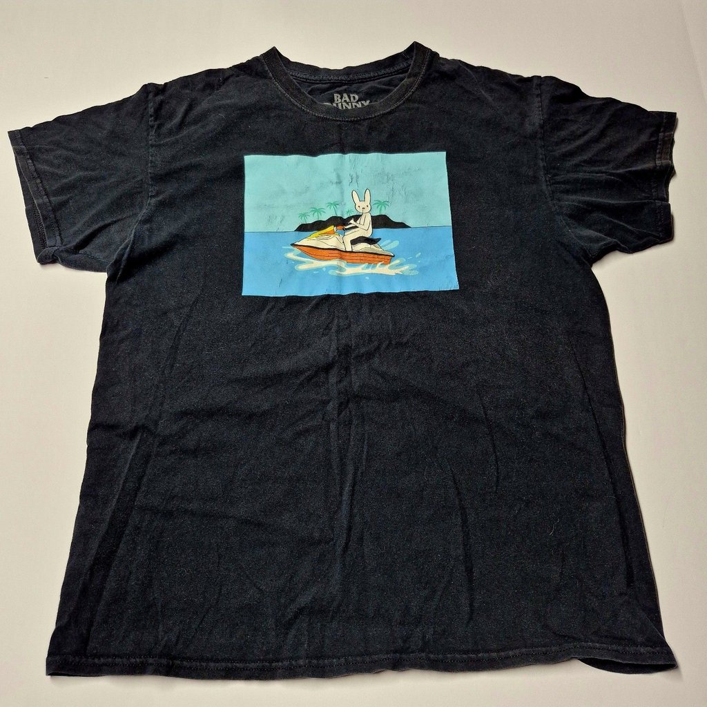 Official Bad Bunny X100pre T Shirt L Black 2019 Album Tour Concert Merch Tee Euc