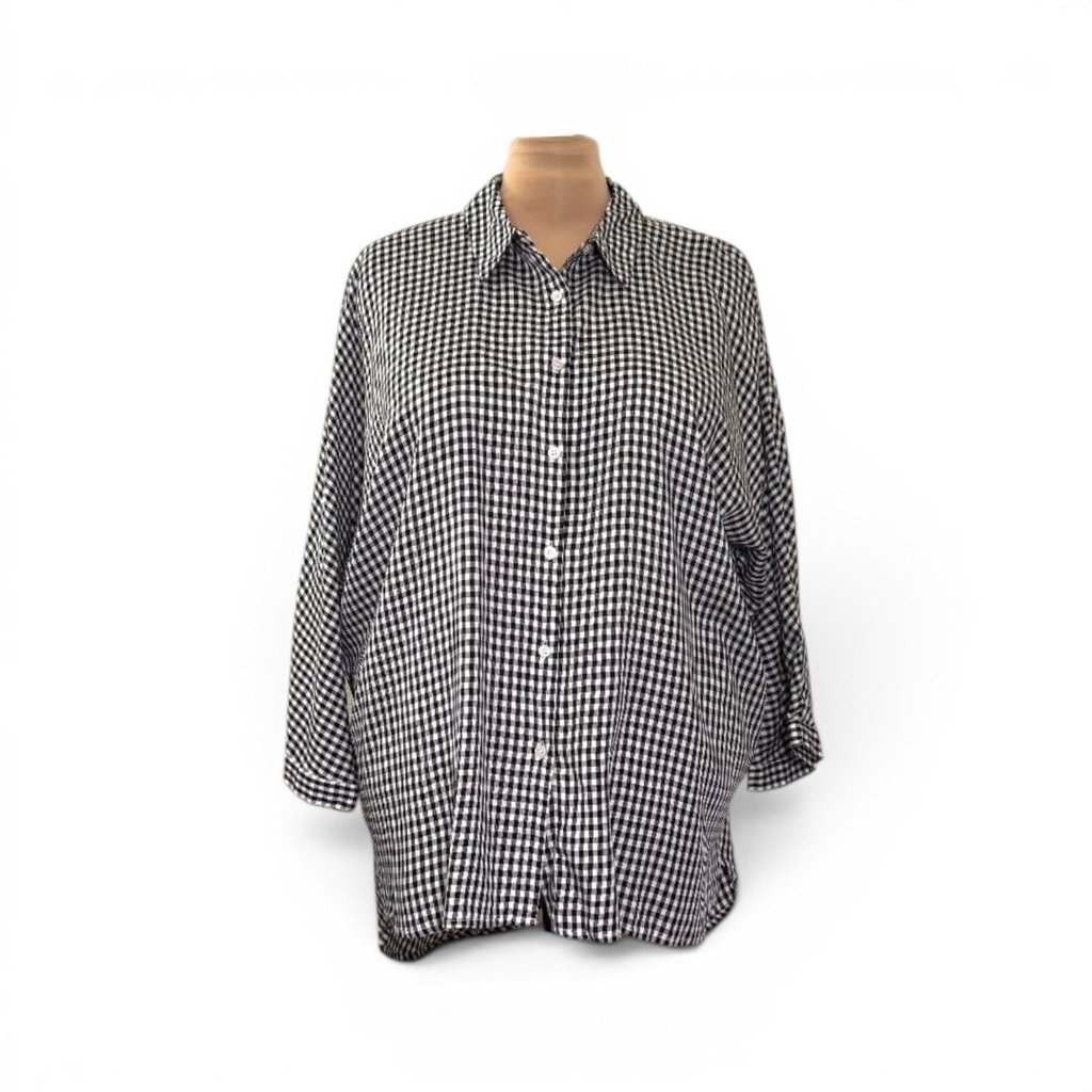 Premise Studio Buttonfront Gingham Oversized Shirt, Nwt! Size 3x