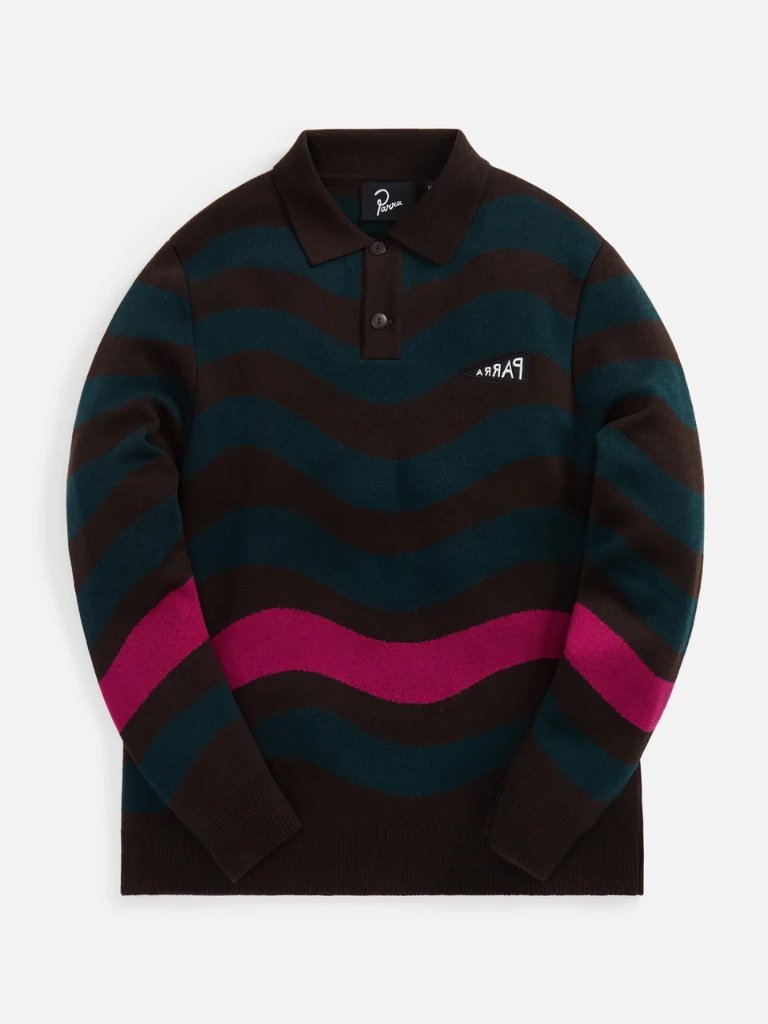 By Parra One Weird Wave Knitted Pullover - Chocolate