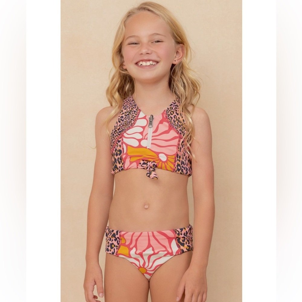 Maaji Girls Dali Flowers Candi Reversible Bikini.
