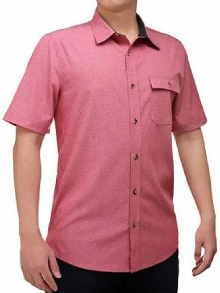 Avalanches Men's Performance Short Sleeve Woven Shirt, Campfire Red, 3xl
