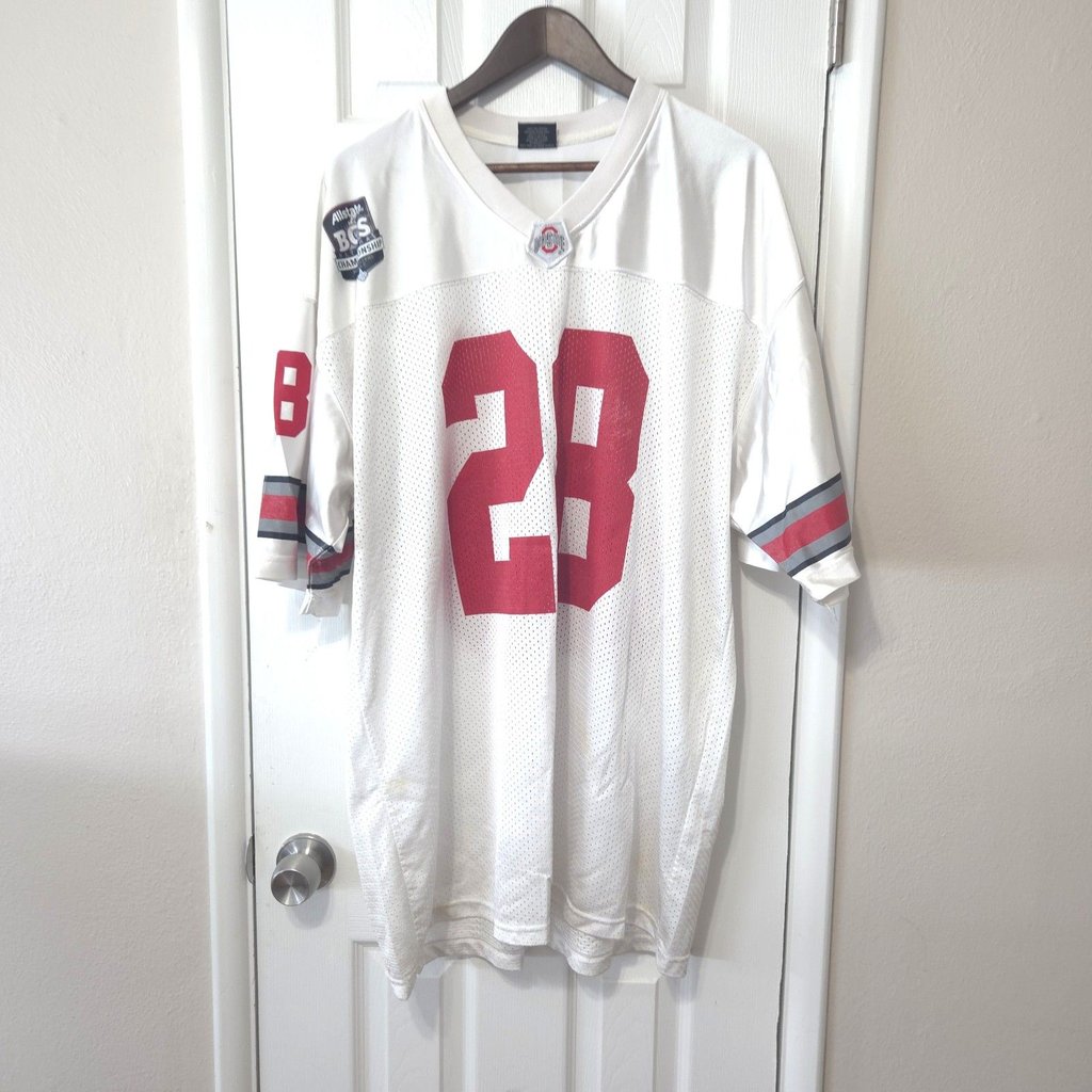 Vintage 2008 Ohio State Buckeyes #28 Bcs Championship Jersey Xl