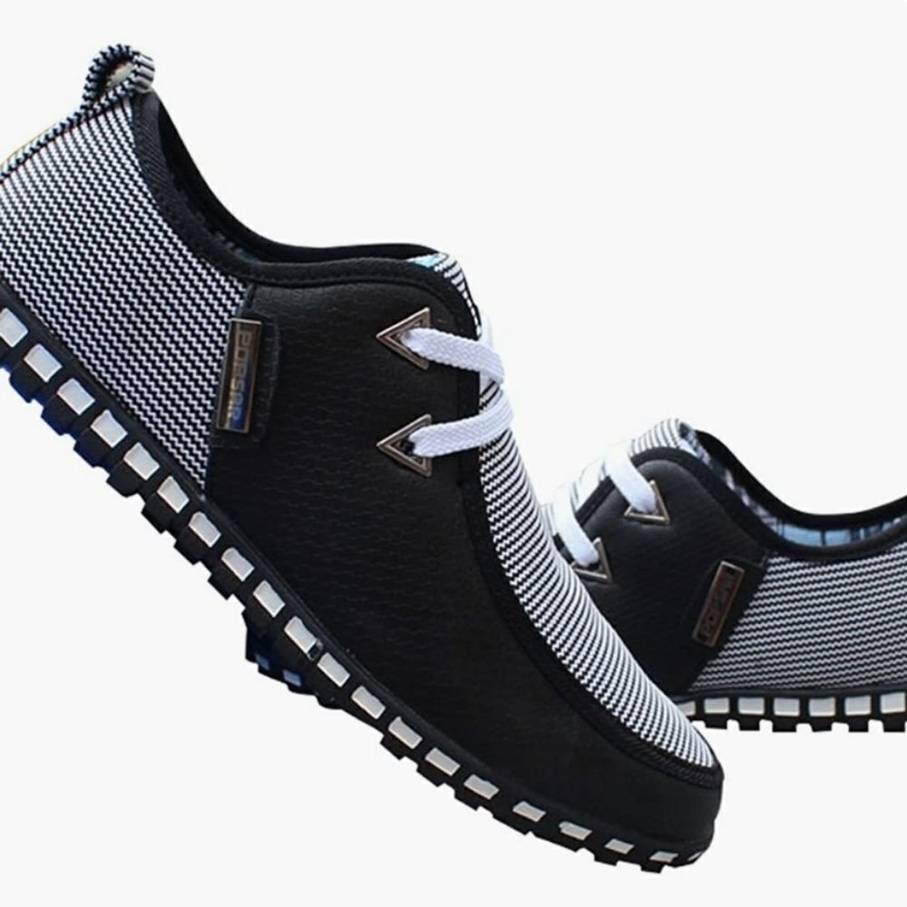 Men'sfashion Sneakers Casual Shoes Loafers Slip-On Black