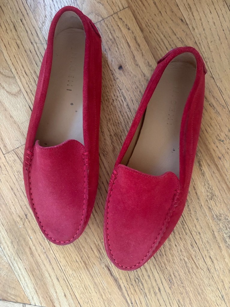 M. Gemi Red Suede “Felize” Loafer