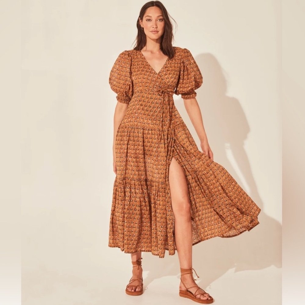 Daughters Of India Zuri Wrap Dress In Autumn New