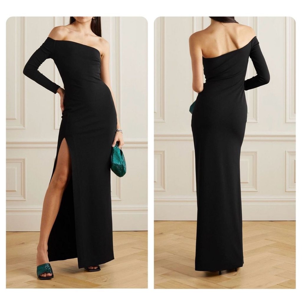 Nwt Solace London The Palmer One-Sleeve Stretch-Crepe Maxi Dress Size 4 $575