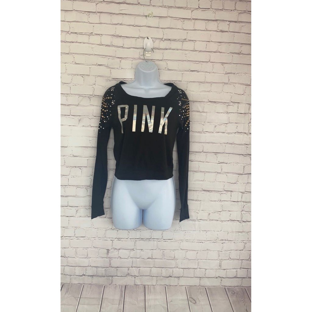Pink Victoria's Secret Studded Crop Top Size Xs