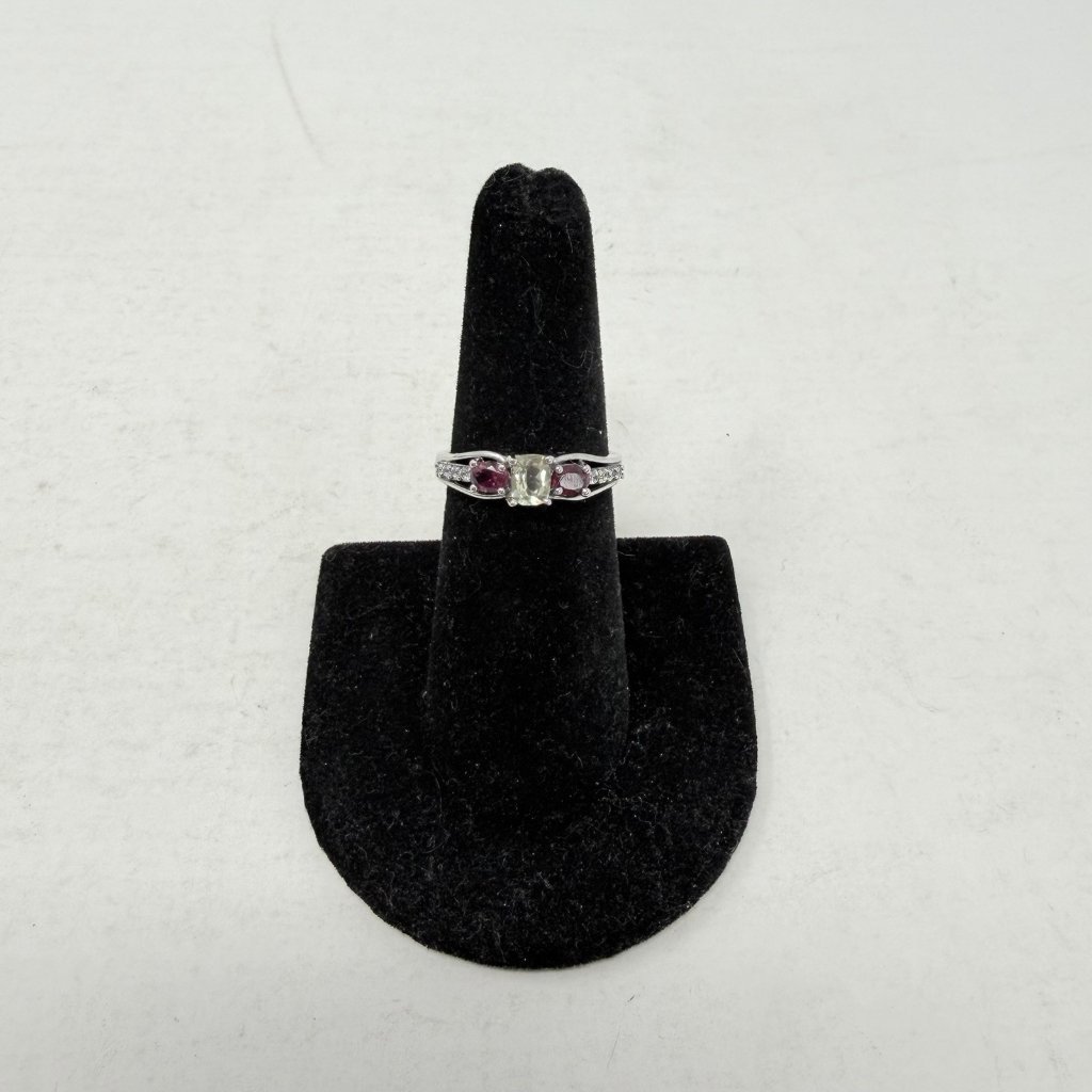 Shop Lc Turkizite/Orissa Rhodolite Garnet/Cambodian Zircon Size 7 Ring 5289